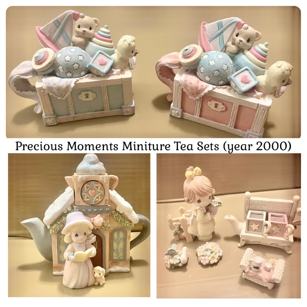 Precious Moments Miniature Tea Sets (year 2000)